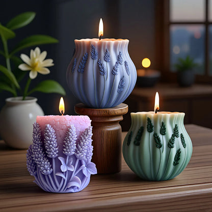 Lavender Shaped Silicone Candle Mold