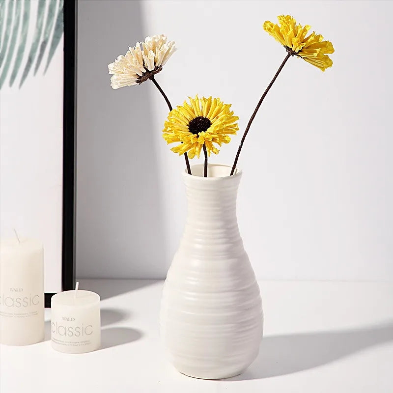 Small Plastic Flower Vase – Modern Home Décor