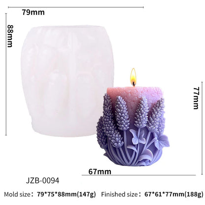 Lavender Shaped Silicone Candle Mold