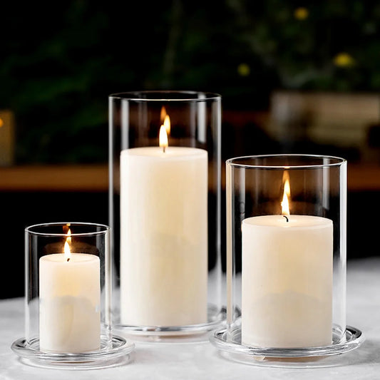Glass Cylinder Candle Holder