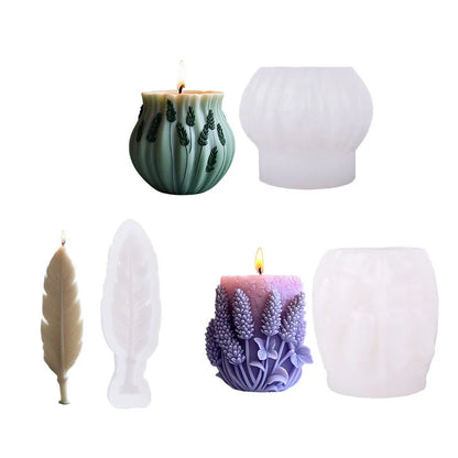 Lavender Shaped Silicone Candle Mold